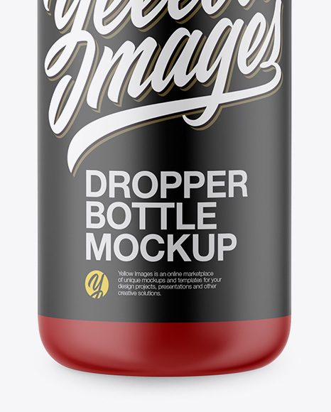 Matte Dropper Bottle Mockup