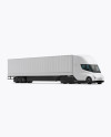 Electric Semi-Trailer Mockup - Half Side View