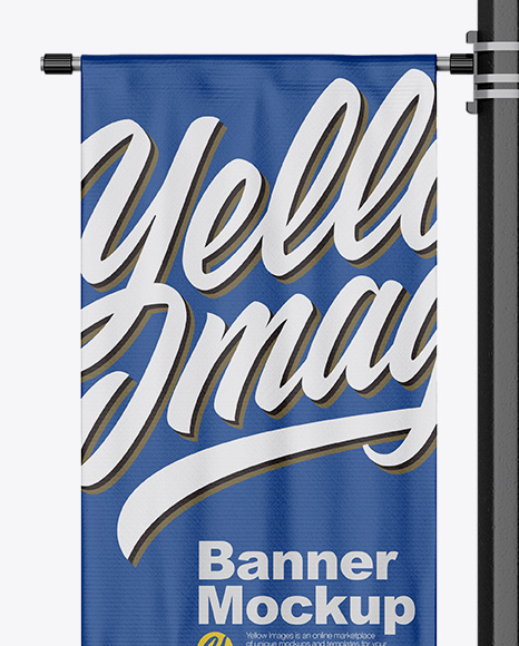 Two Matte Banners Mockup - Front View