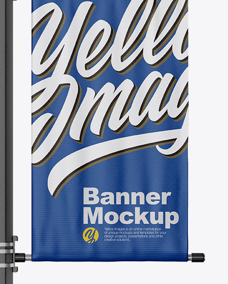 Two Matte Banners Mockup - Front View