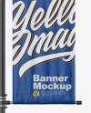 Two Matte Banners Mockup - Front View