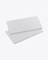 Two Business Cards Mockup - Half Side View