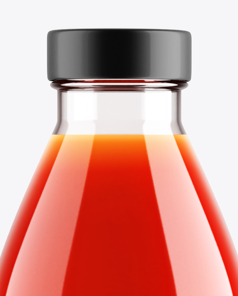 Tomato Juice Glass Bottle Mockup