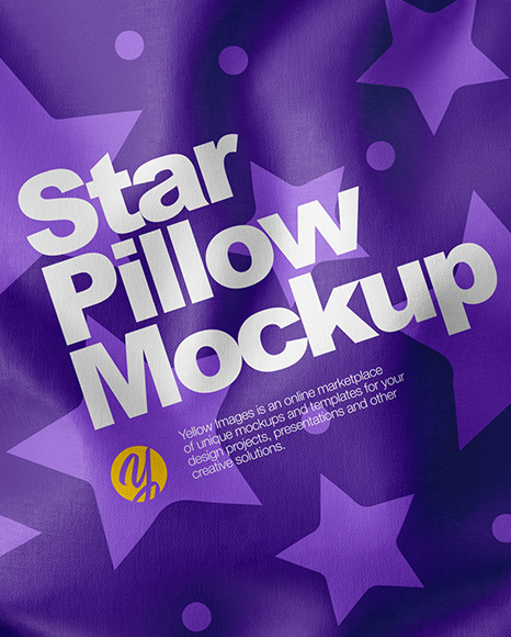 Star Pillow Mockup - Top View