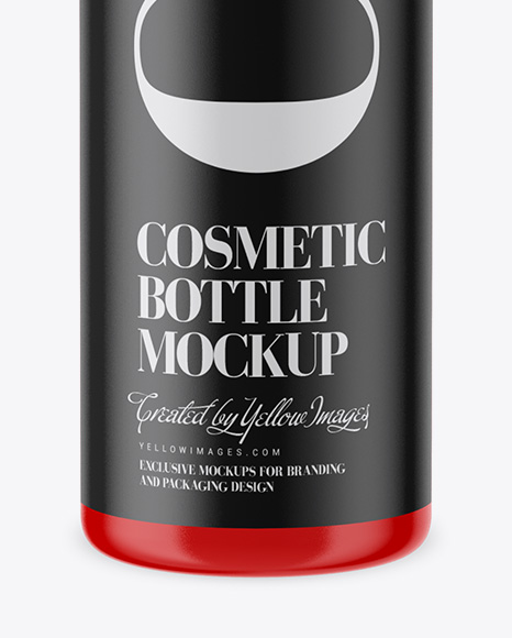 Glossy Cosmetic Bottle w/ Pump Mockup Glossy Cosmetic Bottle w/ Pump Mockup