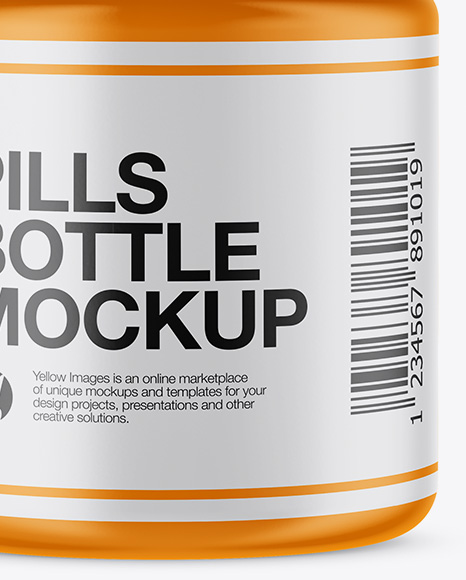 Matte Pills Bottle Mockup