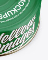 Tin Can Mockup - Front View (High-Angle Shot)