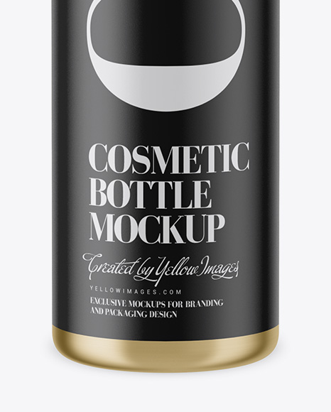 Metallic Cosmetic Bottle w/ Pump Mockup