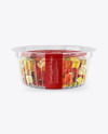 Transparent Container with Sweets Mockup - Front View