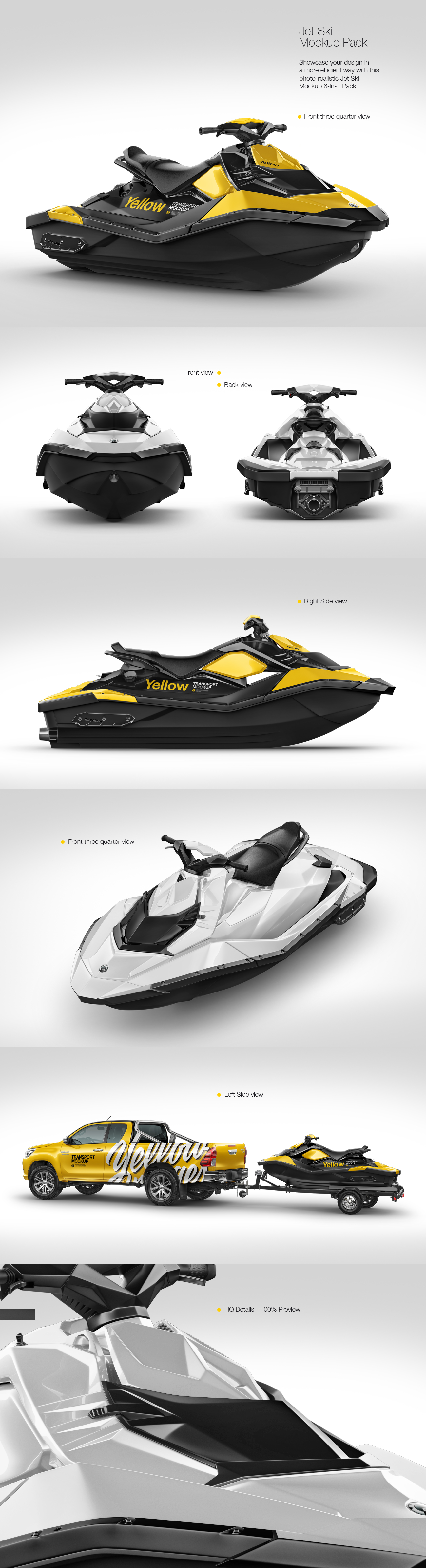 Jet Ski Mockup Pack Jet Ski Mockup Pack