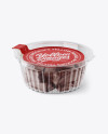 Transparent Container with Sweets Mockup - Front View (High-Angle Shot)