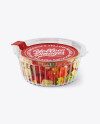 Transparent Container with Sweets Mockup - Front View (High-Angle Shot)