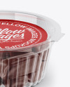 Transparent Container with Sweets Mockup - Front View (High-Angle Shot)