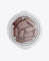 Transparent Container with Sweets Mockup - Top View