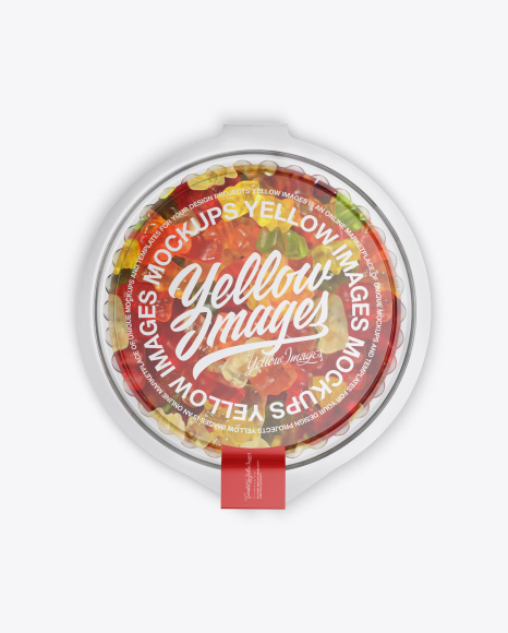 Transparent Container with Sweets Mockup - Top View