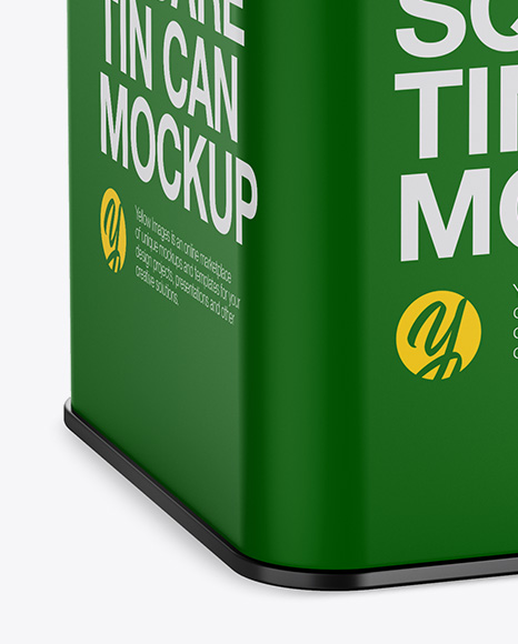 Matte Tin Can Mockup - Half Side View