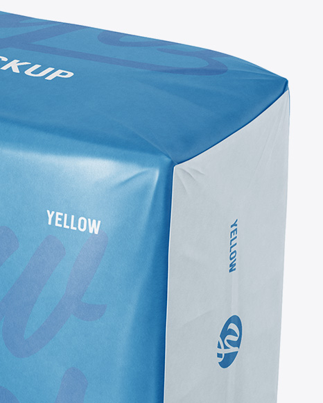 Matte Paper Bag Mockup - Halfside View (High-Angle Shot)