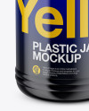 Glossy Jar Mockup - Front View (High Angle Shot)