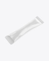 Glossy Stick Sachet Mockup - Half side View (High-Angle Shot)