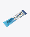 Matte Stick Sachet Mockup - Half Side View (High-Angle Shot)