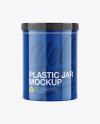 Glossy Plastic Jar Mockup