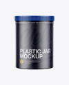 Matte Cylindrical Plastic Jar Mockup