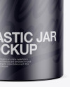 Matte Cylindrical Plastic Jar Mockup