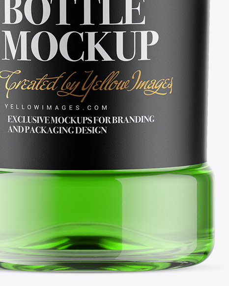 Clear Glass Liqueur Bottle Mockup