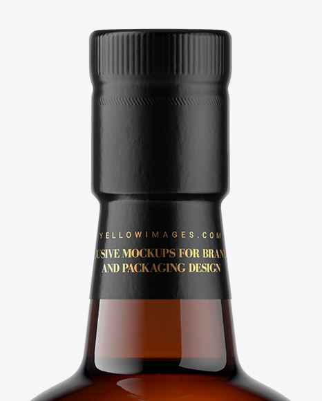 Amber Glass Bottle Mockup