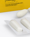 Two Glossy Boxes With Suppositories Mockup - Half Side view