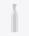 Bottle in Glossy Paper Wrap Mockup