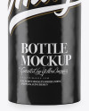 Bottle in Glossy Paper Wrap Mockup