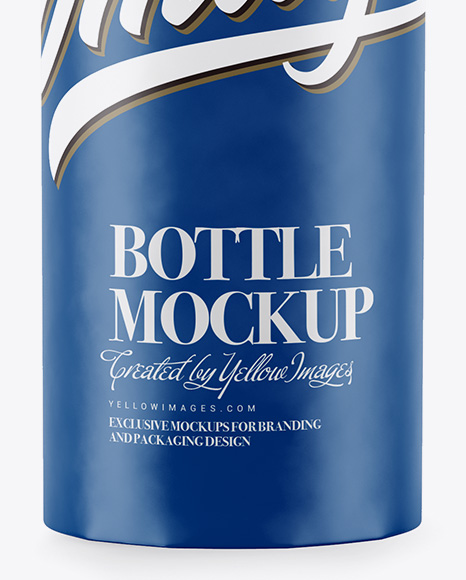 Bottle in Matte Paper Wrap Mockup