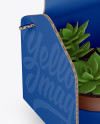 Box with Plant Mockup - Half Side View