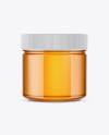 Clear Glass Honey Jar Mockup