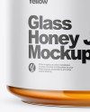 Clear Glass Honey Jar Mockup