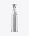 Bottle in Matte Metallic Paper Wrap Mockup