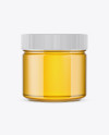 Clear Glass Honey Jar Mockup