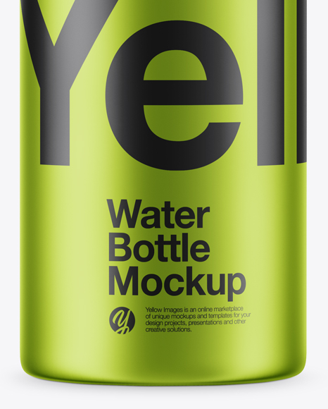 Metallic Sport Bottle Mockup