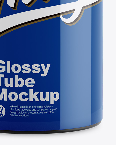 Glossy Tube Mockup - Front View