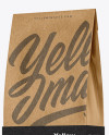 Kraft Coffee Bag With Tin-Tie Mockup - Half Side View