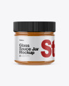 Clear Glass Jar w/ Sauce Mockup