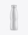 Glossy Plastic Bottle in Shrink Sleeve Mockup - Front View