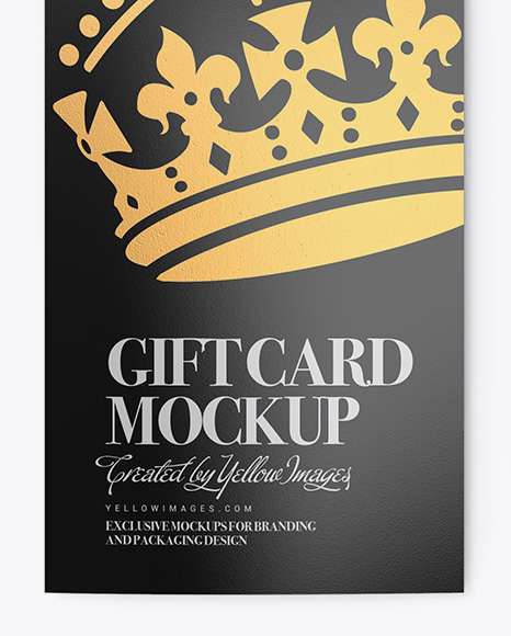 Glossy Gift Card w/ Card Holder Mockup