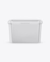 Glossy Plastic Container w/ Label Mockup - Front View