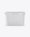 Matte Plastic Container w/ Label Mockup - Front View