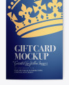 Metallic Gift Card w/ Card Holder Mockup