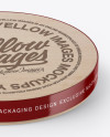 Wooden Round Pack Mockup - Front (High-Angle Shot) & Bottom Views