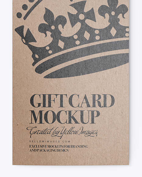 Kraft Gift Card w/ Card Holder Mockup