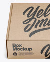 Kraft Box Mockup - Front View (High Angle Shot)